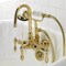 Kingston Brass CA7T2 3-3/8" Tub Wall Mount Clawfoot Tub Faucet with Hand Shower, Polished Brass CA7T2 - alternate 6